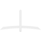Ekena Millwork Bellingham Architectural Grade PVC Gable Bracket, 72"W x 36"H x 2"D x 4"F, 12/12 Pitch GBP072X36X0204BEL00 - alternate 3